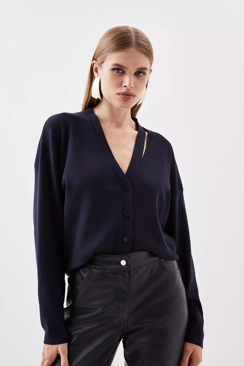 Karen millen navy cardigan best sale